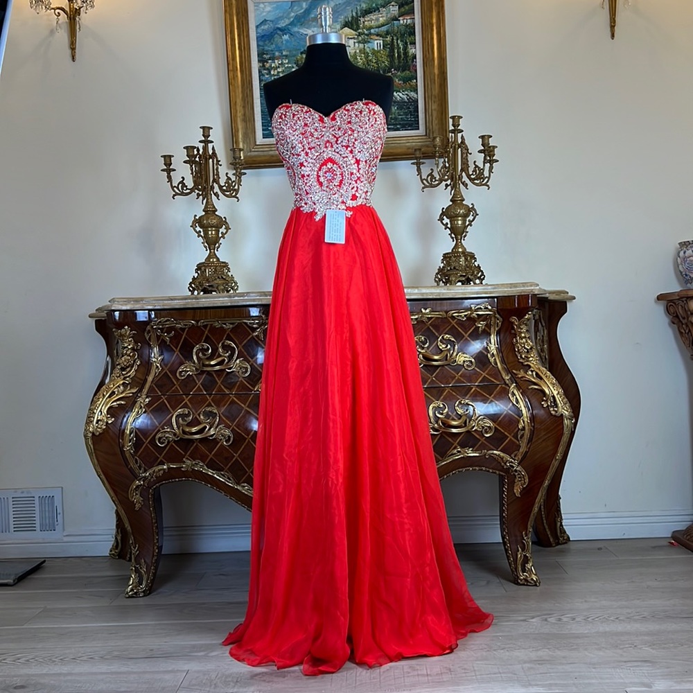Meier Collection embroidery beaded formal prom dress